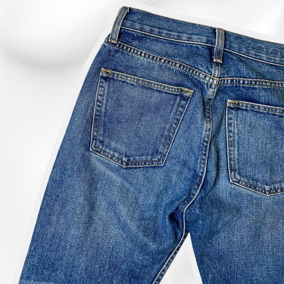 Brock Collection Medium Wash Blue Cotton Cropped Length Straight Leg Jeans Sz 2 - Picture 12 of 15